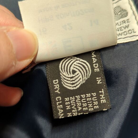 vintage James Pringle of Scotland wool coat Woman's size 14 Blue - Picture 11 of 16